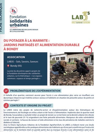 Fiche technique "Du potager à la marmite" - LAB3S